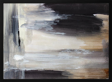 Abstract Earth Tones | Poster - Black Metal Frame Interior