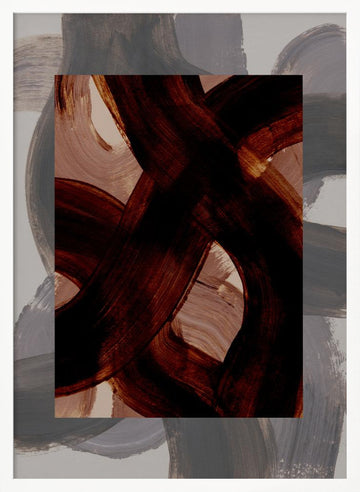 Abstract Brush Strokes 150 | Poster - White Frame Interior