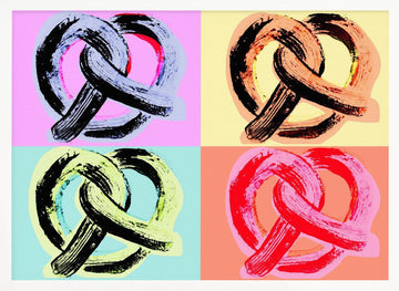 Colorful Pop Art Pretzels | Poster - White Frame Interior