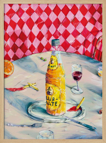 Vibrant Table Still Life | Poster - Wood Frame Interior