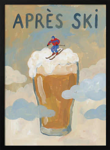 Après Ski Beer | Poster - Black Metal Frame Interior