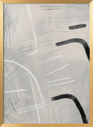 Modern Minimalist Lines | Poster - Gold Frame Interior