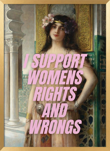 Ornate Woman Feminist Message | Poster - Gold Frame Interior
