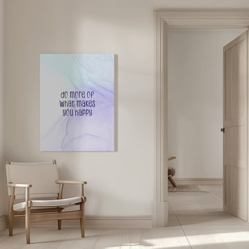 Happy Inspirational Quote | Canvas - Room Interior 1