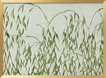 Serene Green Leaves | Poster - Gold Frame Interior