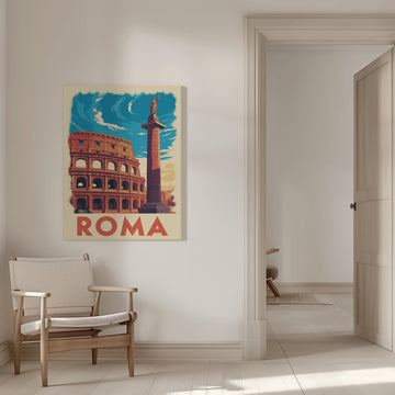 Rome Colosseum Column | Canvas - Room Interior 1