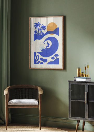 Surfer on Tropical Wave | Poster - Room Interior 2