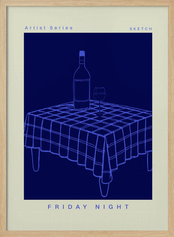 Fridaynight | Poster - Wood Frame Interior