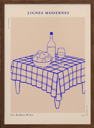 Lignesmodernesno06 | Poster - Walnut Frame Interior