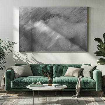 Dynamic White Horse | Poster - Room Interior 1