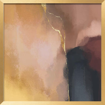 Elegant Abstract Gold | Poster - Gold Frame Interior