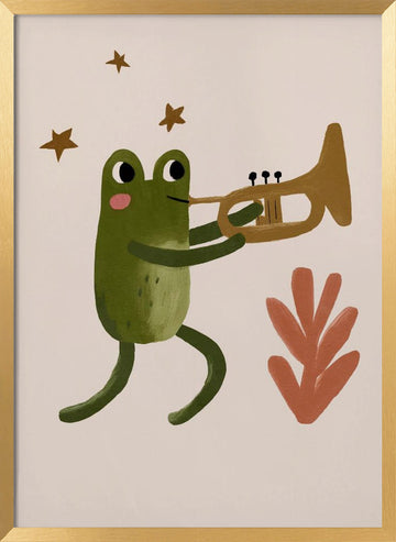 Frogandtrumpet | Poster - Gold Frame Interior