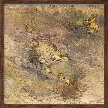 Golden Rider Relief | Poster - Walnut Frame Interior