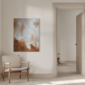 Golden Earth Abstract | Canvas - Room Interior 1