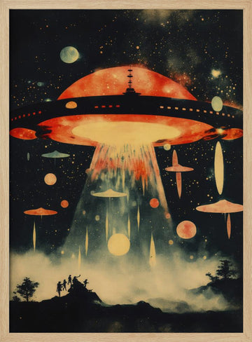 Galactic Arrival | Poster - Wood Frame Interior