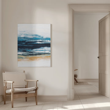 Abstract Ocean Layers | Canvas - Room Interior 1