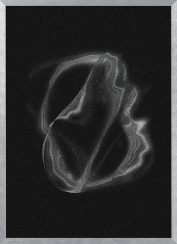 Ethereal Fluid Form | Poster - Silver Frame Interior