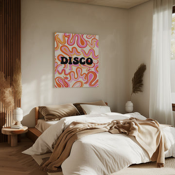Groovy Disco Waves | Canvas - Room Interior 2