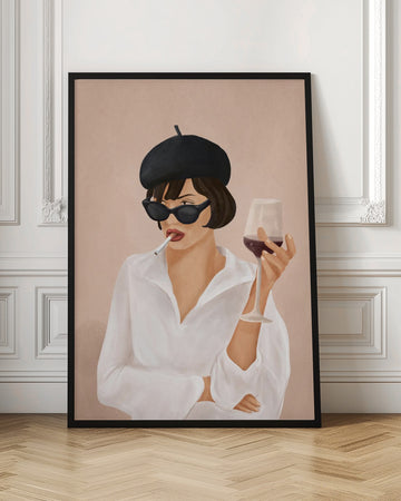 Chic Smoking Lady | Poster - Room Interior 1