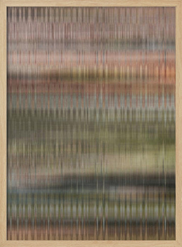 Soft Woven Abstract | Poster - Wood Frame Interior