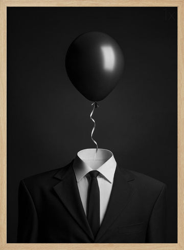 Surreal Business Suit | Poster - Wood Frame Interior