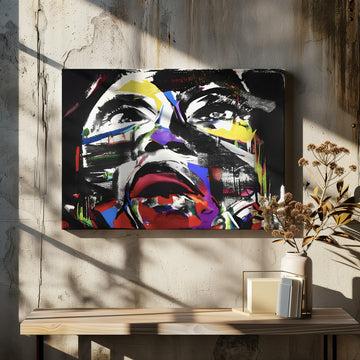 Vibrant Pop Art Portrait | Canvas - Room Interior 2