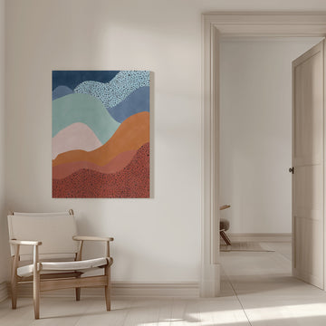 Earthy Layered Landscape | Canvas - Room Interior 1