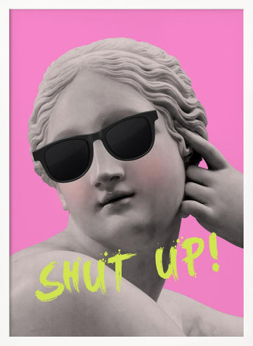 Sassy Statue Sunglasses | Poster - White Frame Interior