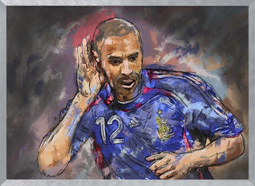 Dynamic Soccer Celebration | Poster - Silver Frame Interior