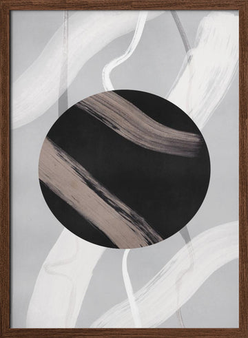 Lines and Shapes 8 | Poster - Walnut Frame Interior