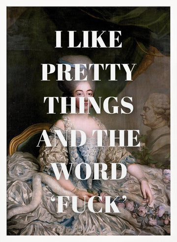 Sassy Rococo Quote | Poster - White Frame Interior