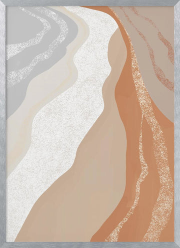 Organic Desert Waves | Poster - Silver Frame Interior