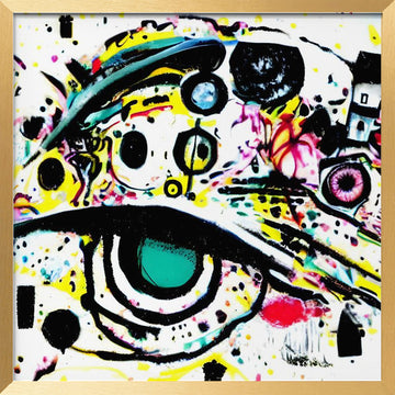 Vibrant Abstract Gaze | Poster - Gold Frame Interior