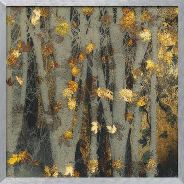 Gold leaf | Poster - Silver Frame Interior