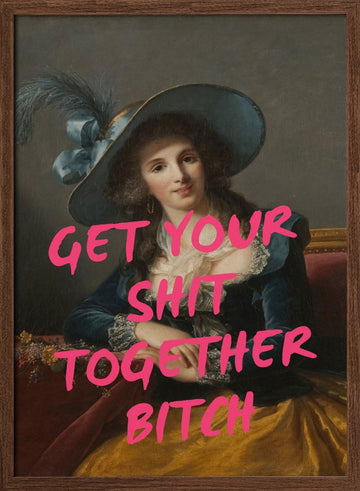 Sassy Lady Quote | Poster - Walnut Frame Interior