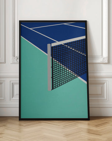 Blue Tennis Court | Poster - Room Interior 1