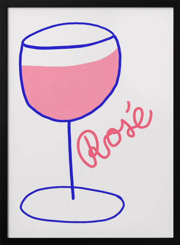 Rosé | Poster - Black Metal Frame Interior