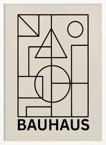 Bauhaus Geometric Composition | Poster - White Frame Interior