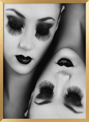 Dark Glamour Faces | Poster - Gold Frame Interior