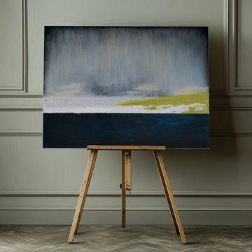 Rain Over Yellow Field | Canvas - Room Interior 1