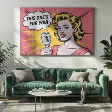 Retro Pop Singer | Poster - Room Interior 1