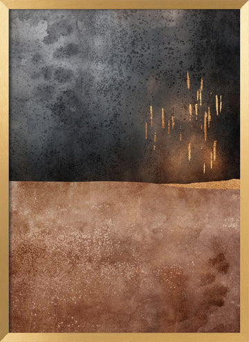 Golden Light Horizon | Poster - Gold Frame Interior