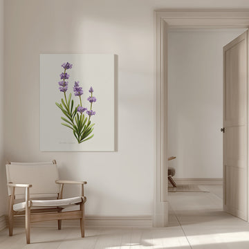 Elegant Lavender Botanical | Canvas - Room Interior 1