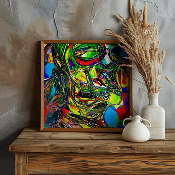 Vibrant Abstract Face | Poster - Room Interior 1