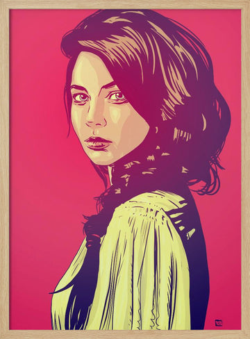 Pink Pop Woman | Poster - Wood Frame Interior