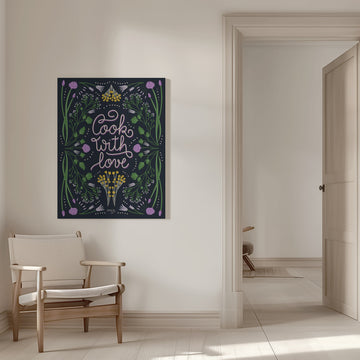 Cook With Love Art Print | Canvas - Room Interior 1