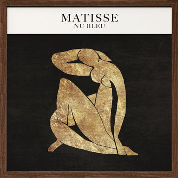 Golden Silhouette | Poster - Walnut Frame Interior