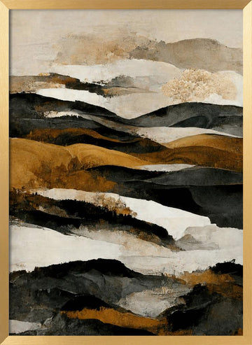 Golden Horizons | Poster - Gold Frame Interior
