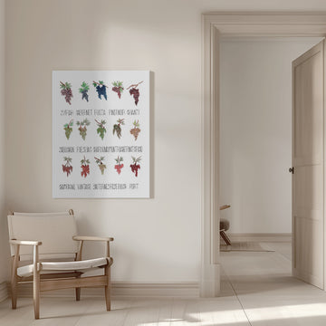 Wine Grape Varieties | Canvas - Room Interior 1