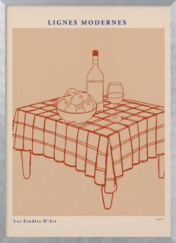 Lignesmodernesno08 | Poster - Silver Frame Interior